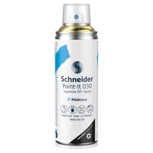 Akrylový sprej Schneider Paint-It 030 - zlatý metalický