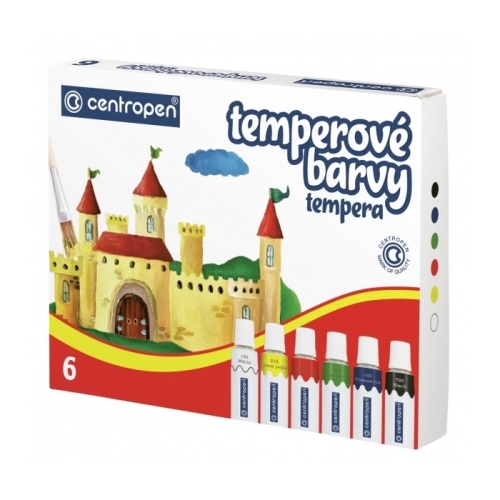 Farby temperové CENTROPEN 9550/12 - 6 farieb 12 ml