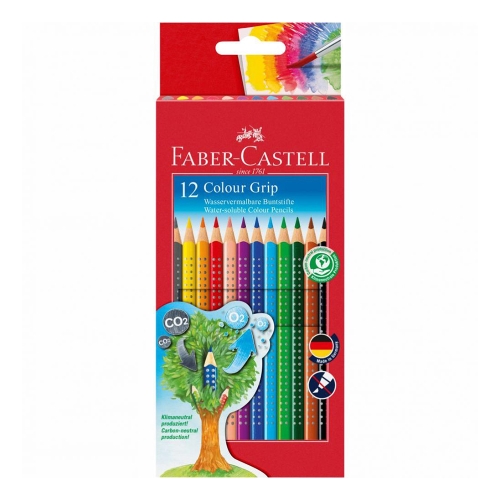 Watercolor crayons Faber-Castell Color Grip set of 12 pcs