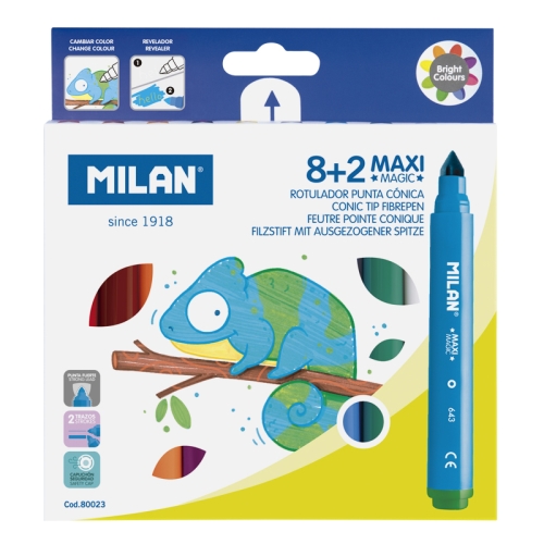Fixy MILAN guľaté 7,5 mm MAGIC - sada 8+2 ks 