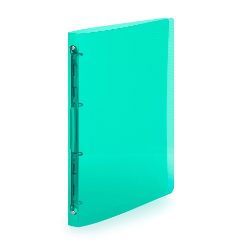 Ring binder PP (4-ring) A4 Lines - Green