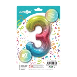 Birthday balloon, colored 40" number 3 (1)