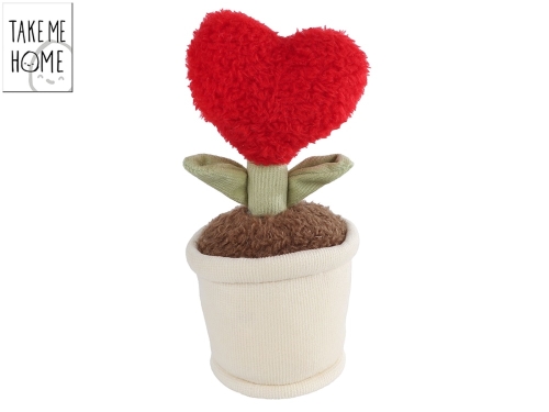 Take Me Home 1style only (red) 16,5cm plush heart shaped plant 0m+