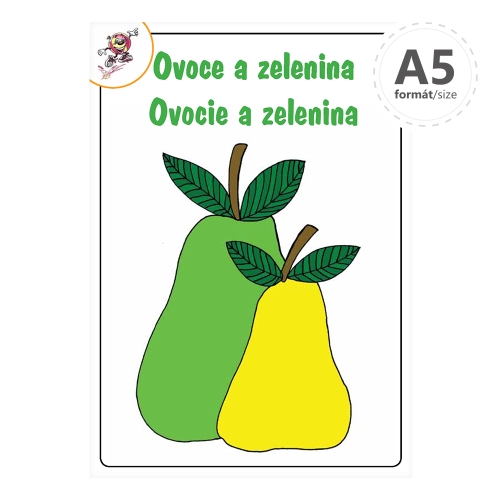 Coloring book A5 - Fruits and vegetables