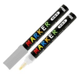 Popisovač M&amp;G MOCALO Acrylic Marker 2 mm akrylový, Silver S110