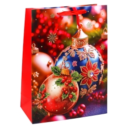 Christmas Gift Bag, 32x26x12 cm (assortment of 4 designs - price per piece) (4)