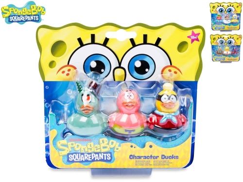 Spongebob 3asstd 3pcs of character ducks 18m+ on BC