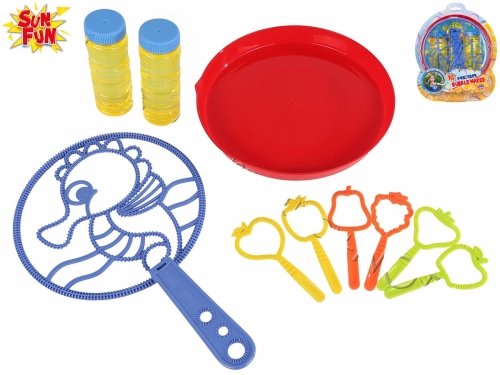 Sun Fun 2asstd 2asstd color (blue,orange) mega bubble set w/liquid 2x118ml on BC