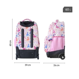 Cestovný kufor na kolieskach 60L (3-dielny set) MILAN séria Flowicorn (2)