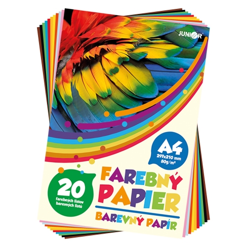 Farebný papier A4 20 ks 80 g