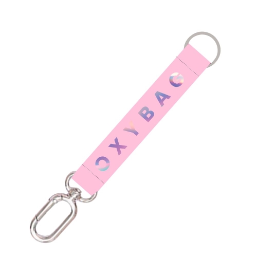 Kľúčenka krátka s karabinkou Holographic Pink