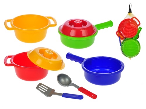 8pcs of plastic cooking set in net