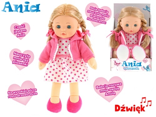 1style (blonde hair)  31cm BO "try me" Polish IC plush soft body sleepy eyes doll w/sound