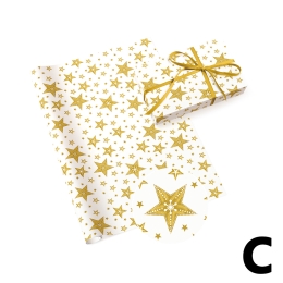 Gift paper 70 x 200 cm - Neutral 28 (mix of 5 Christmas designs) (3)