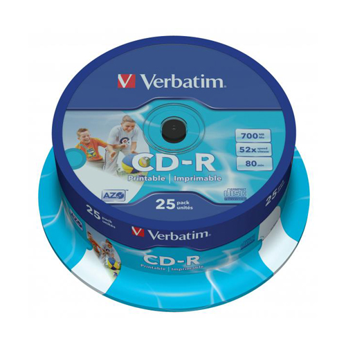 CD-R Verbatim 43432 DataLife Plus, 52x, 700 MB/80 MIN, 25-pack