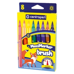 Markers CENTROPEN 8773 Maxi Brush - set of 8 pcs