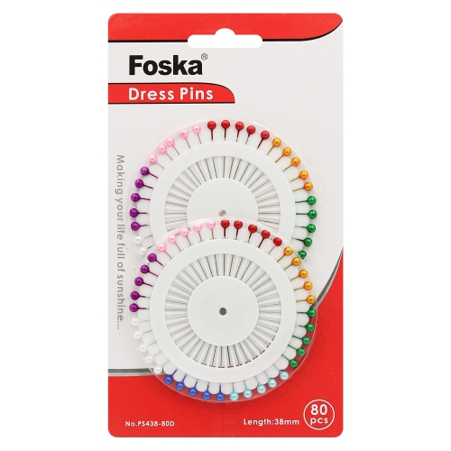 FOSKA organizer/color pins, 38 mm/80 pcs