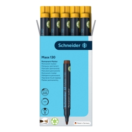 Permanent marker SCHNEIDER "Maxx 130, 1-3 mm, conical tip, yellow (1)