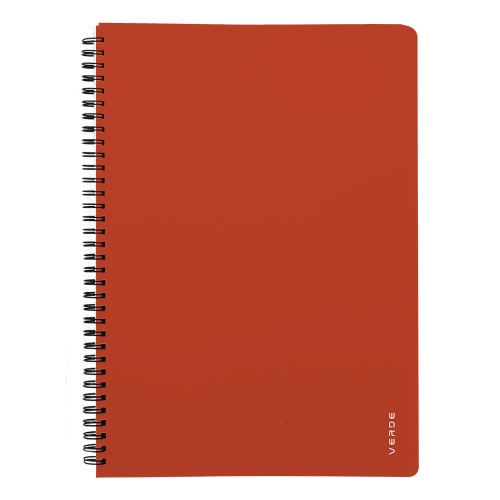 Spiral notepad A4 PP VERDE brick