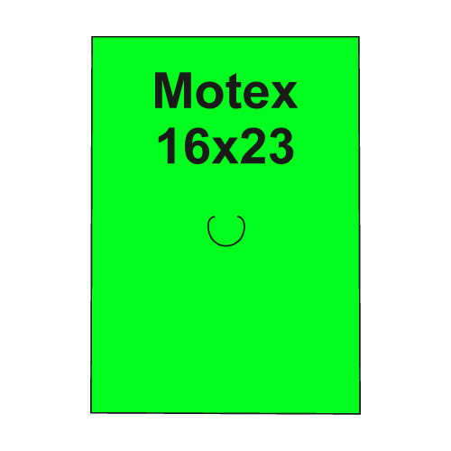 Etikety cen. MOTEX 16x23 hranaté, 870 etikiet/kotúčik, zelené