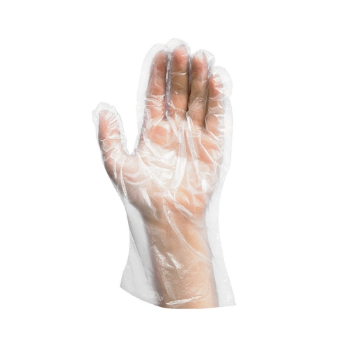 Rukavice (HDPE) jednorazová transparentná `L` v boxe [100 ks]