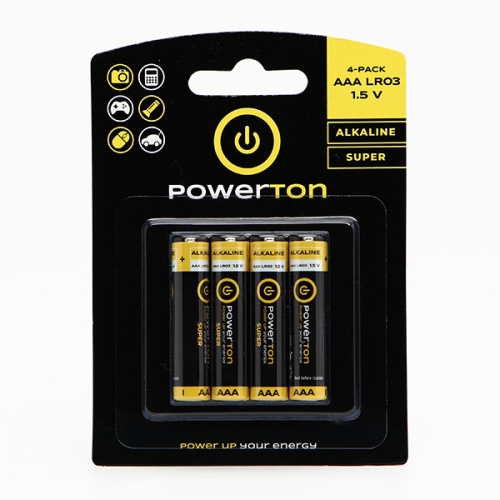 Batéria alkalická GP, AAA, 1,5V - 4ks, Powerton