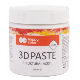 3D štruktúrovacia pasta Happy Color acrylic medium 250 ml - biela 3D štruktúrovacia pasta Happy Color acrylic medium 250 ml - biela