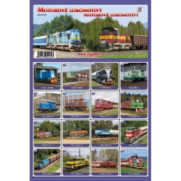 Pexeso A4 Motorové lokomotívy