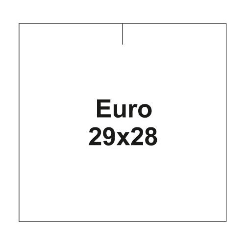 Etikety cen. EURO 29x28 hranaté - 700 etikiet/kotúčik, biele