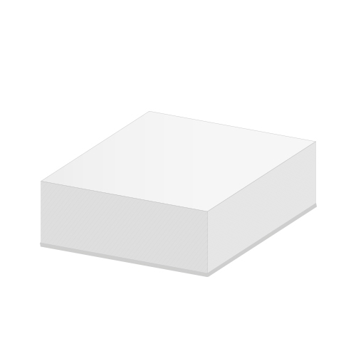 Blok kocka biela 9x9x3,5 cm - lepená
