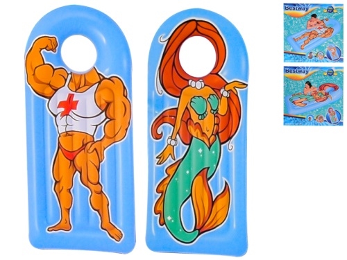 2asstd (mermaid, muscle man) 188x89cm face flip air mat in PBX