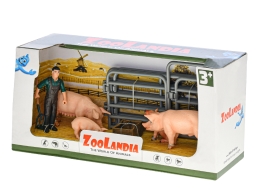 2asstd (sheep, pig) plastic farm animal w/cubes & accessories in OTB (1)