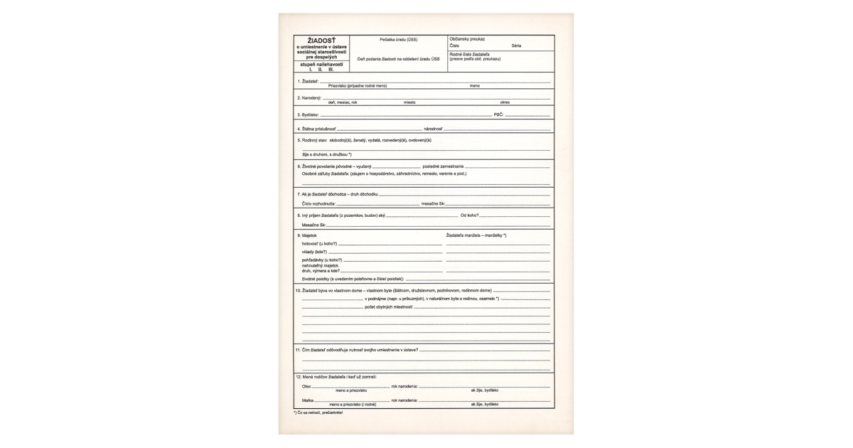 Sss Application Paper Application for placement in the SSS (A4 2-sheet) | juniorpapier.eu