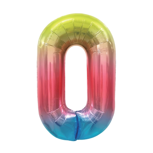 Birthday balloon, colored 40" number 0