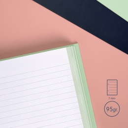 Notebook with spiral A5 MILAN 80 sheets, green