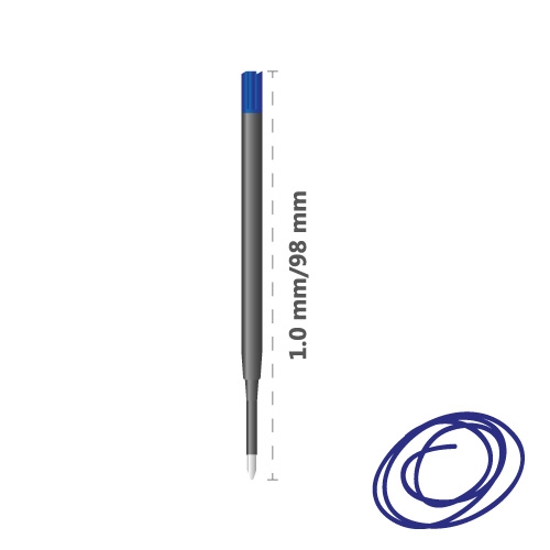 Ball cartridge CRESCO Non Stop/4441 1.0 mm - blue, pack. 20 pcs