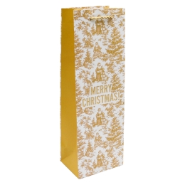"Merry Christmas" Gift Bag for a Bottle, 36x12x9 cm