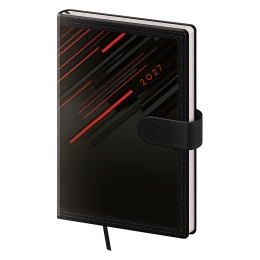 2027 Weekly Pocket Planner "Tone" - Red with Magnet