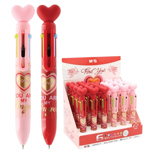 Ballpoint pen M&G Love 6 colors in 1