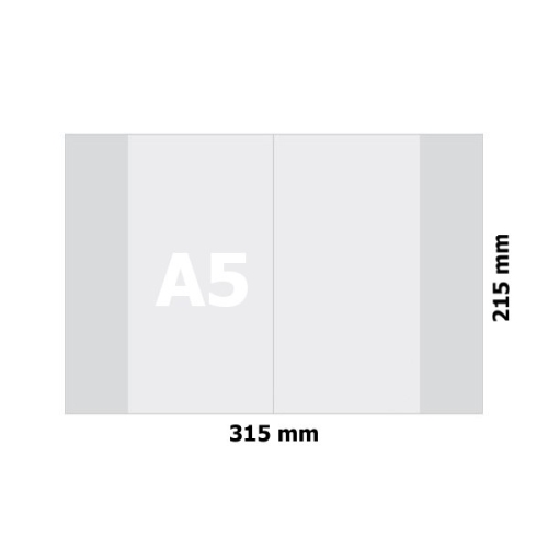 Obal na knihu A5 PVC 315 x 215 mm, hrubý 100 µm 