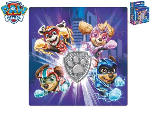 Paw Patrol 24pcs of 22x22cm Mighty heroes puzzle in PBX