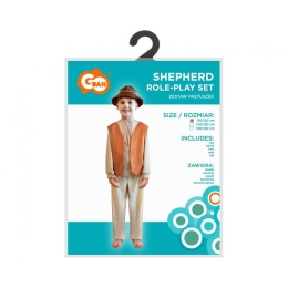 Shepherd role-play set (top, pants, belt, vest, hat), size 110/120 cm