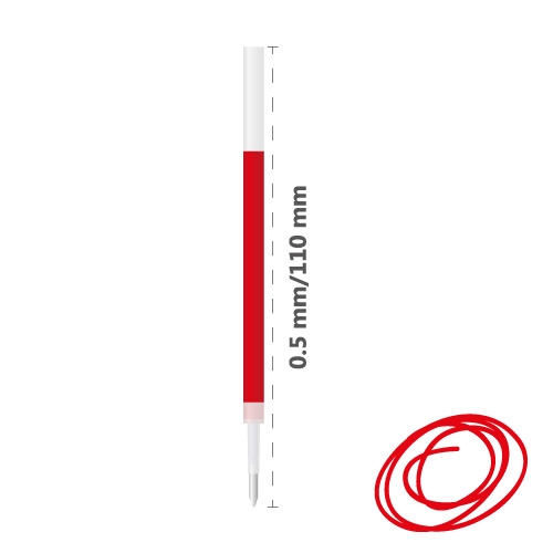 Refill gel DONG-A U-Knock 0.5 mm - red