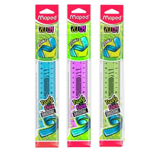 Pravítko MAPED Twist'n Flex, ohybné, nelámavé, 20 cm
