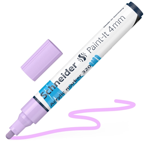 Popisovač Schneider Paint-It 320 Acrylic Marker 4mm - pastel fialová