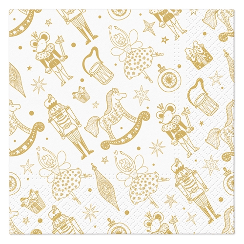 Obrúsky TaT 33x33cm Golden Nutcracker