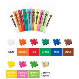 Glass paints - Christmas set of 10 colours 10,5 ml + 12 slides (1)