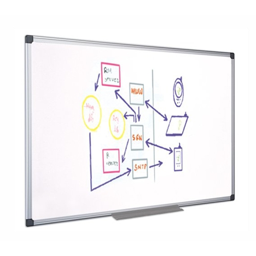 Enamelled, white mag. board, 60x90cm