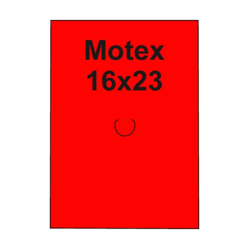 Etiketa cenová MOTEX hranatá červená