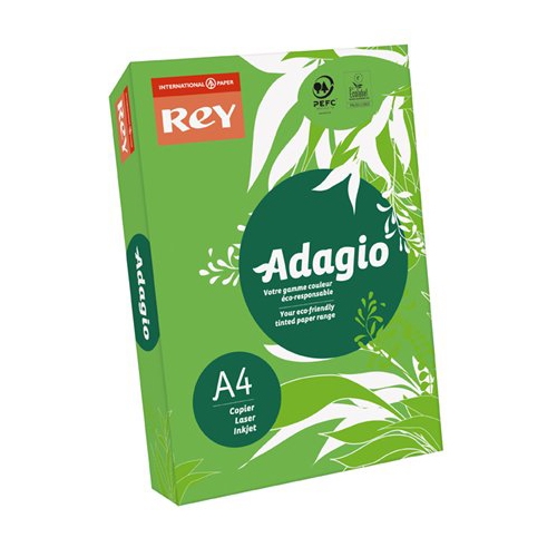 Copy paper, colored, A4, 80 g, REY "Adagio", intense green